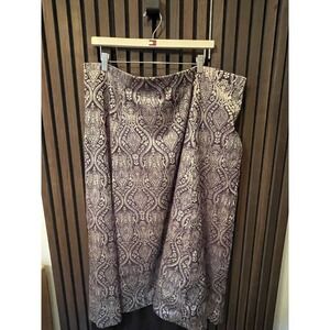 Lela Rose x Lane Bryant - High Low Skirt Black/Silver Cotton Blend Zip - Sz. 24